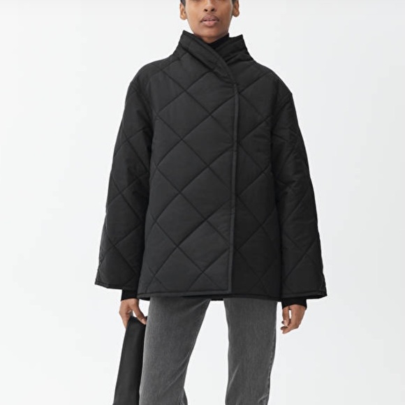 Arket quilted shawl collar jacket Clearance